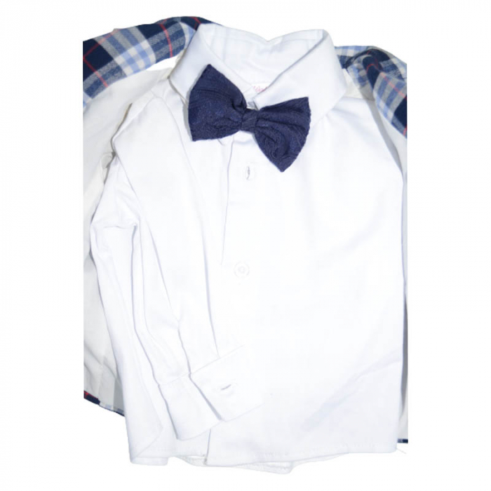 Costum elegant din 5 piese pentru baieti Micul Vip 030323-ALS, Albastru [3]