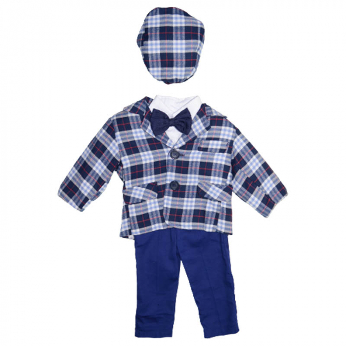 Costum elegant din 5 piese pentru baieti Micul Vip 030323-ALS, Albastru [1]