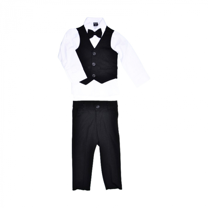 Costum elegant din 4 piese pentru baieti Mini Junior, COST-2026, Negru [1]