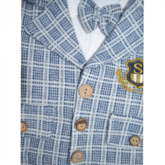 Costum elegant din 4 piese pentru baieti Sedello 6032A, Albastru [5]