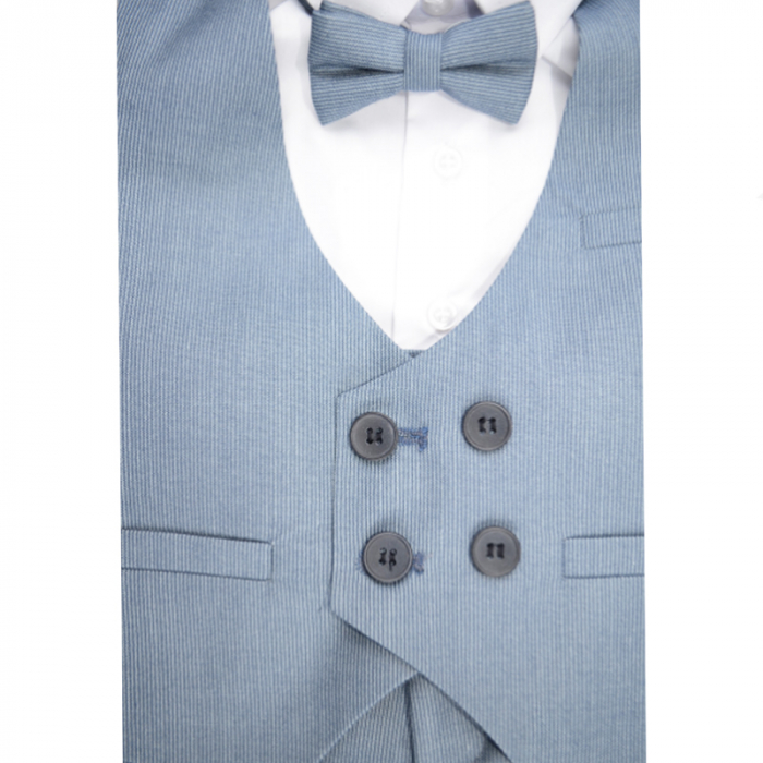 Costum elegant din 4 piese pentru baieti LA Kids 1770-A, Albastru [3]