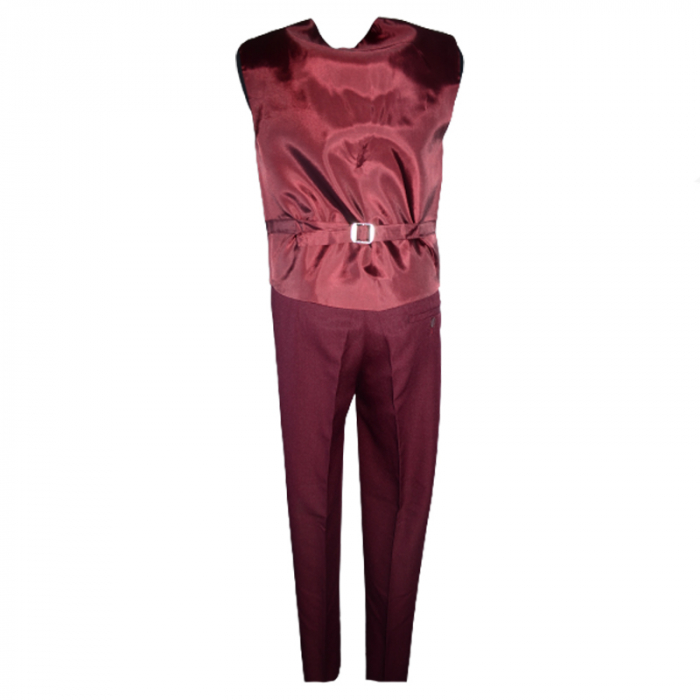 Costum elegant din 4 piese pentru baieti Slim Fit LA Kids 1766-V, Visiniu [3]