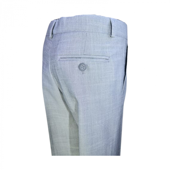 Costum elegant din 4 piese, Slim Fit, in carouri, pentru baieti, LA Kids 1807-28, Gri [6]