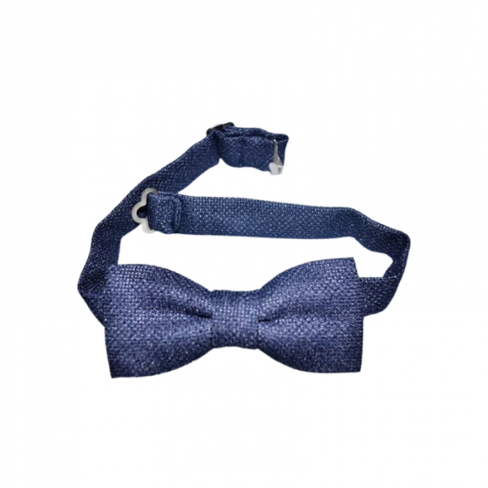Costum elegant din 4 piese, Slim Fit, model in carouri, pentru baieti, LA Kids 1807-21, Bleumarin [7]