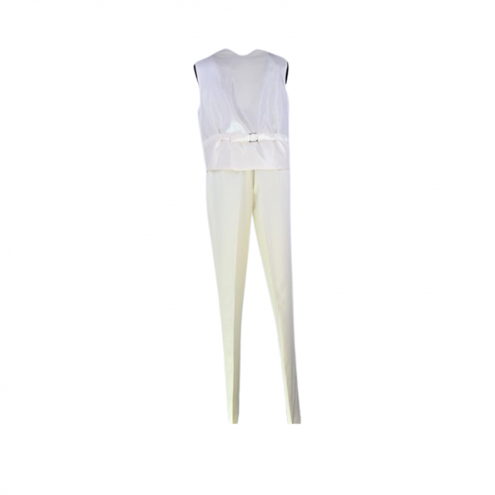 Costum elegant din 4 piese, Slim Fit, model in carouri, pentru baieti, LA Kids 1807-32, Crem [3]