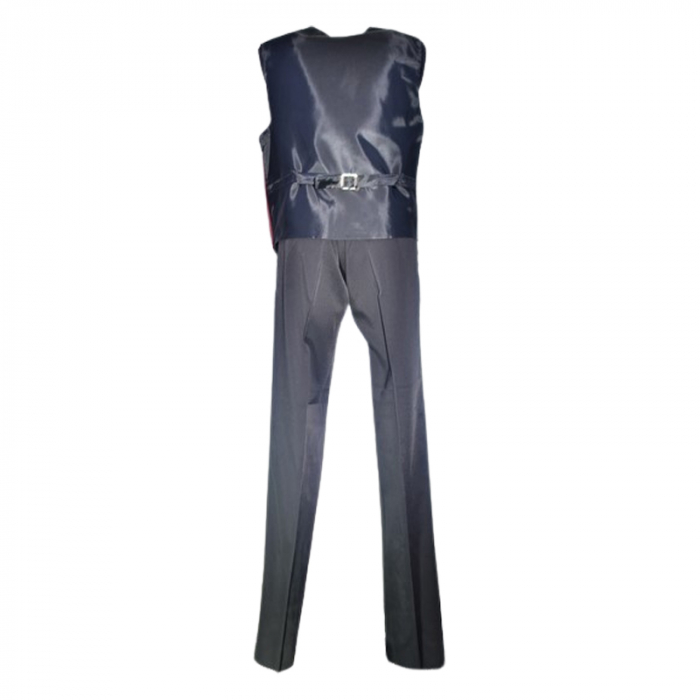 Costum elegant din 4 piese, Slim Fit, model tesut, pentru baieti, LA Kids 1629-05, Visiniu [3]