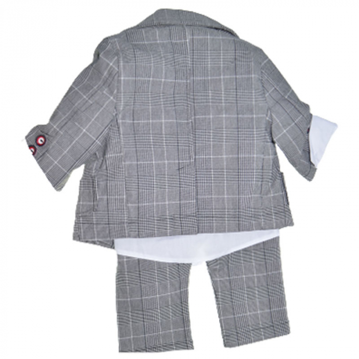 Costum elegant din 5 piese pentru baieti Folletti C101123-16, Gri [2]