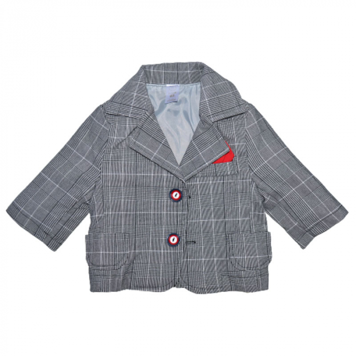 Costum elegant din 5 piese pentru baieti Folletti C101123-16, Gri [3]