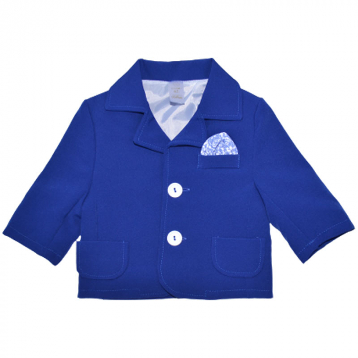 Costum elegant din 4 piese pentru baieti Folletti C101123-17, Albastru [3]