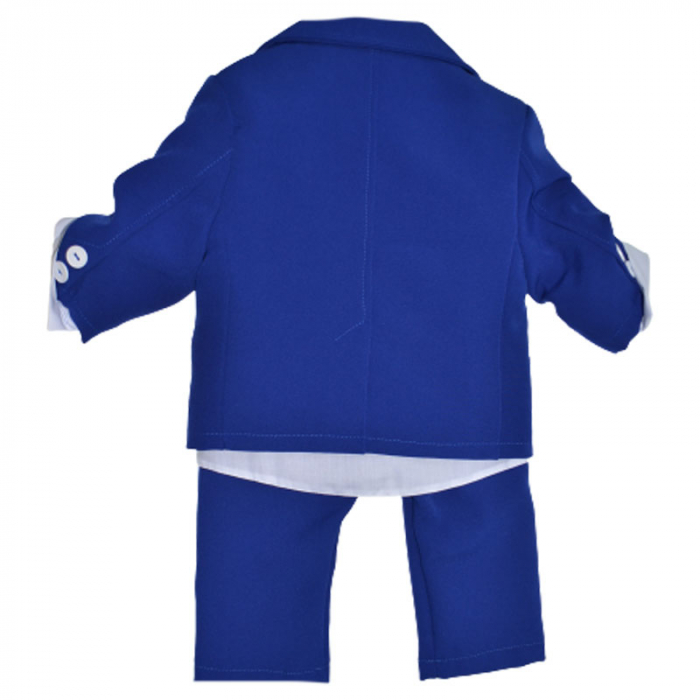 Costum elegant din 4 piese pentru baieti Folletti C101123-17, Albastru [2]