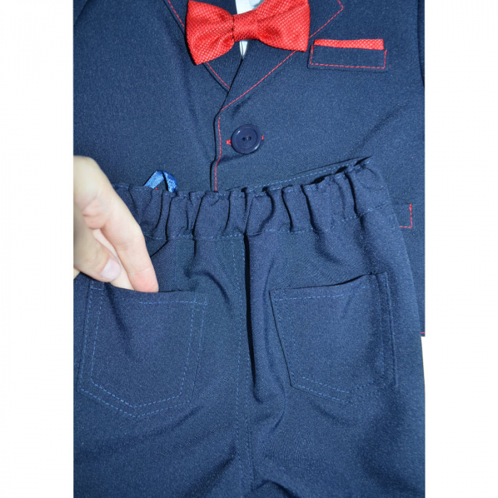 Costum elegant din 5 piese pentru baieti Krasnal C101123-2, Bleumarin [5]