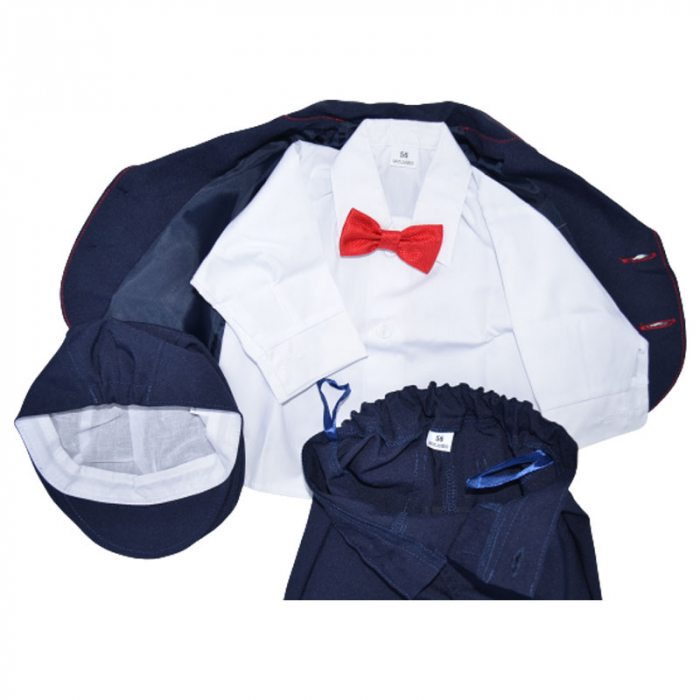 Costum elegant din 5 piese pentru baieti Krasnal C101123-2, Bleumarin [3]