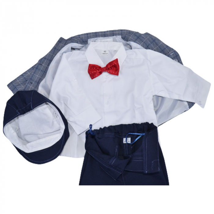 Costum elegant din 5 piese pentru baieti Krasnal C101123-12, Albastru [3]