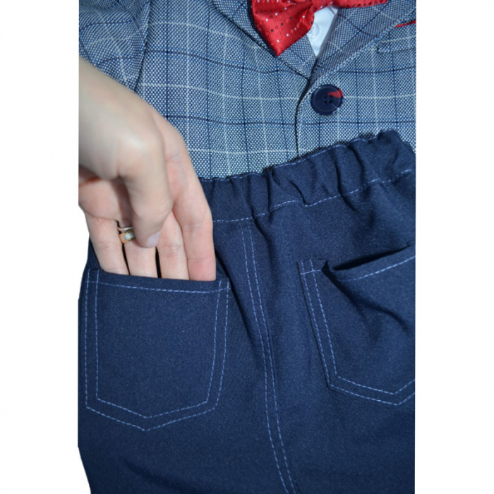Costum elegant din 5 piese pentru baieti Krasnal C101123-12, Albastru [5]