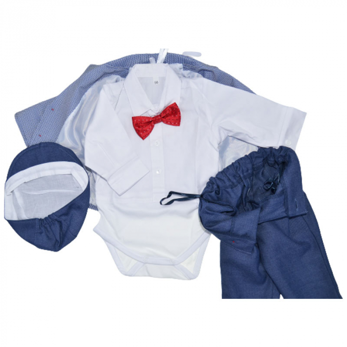 Costum elegant din 5 piese pentru baieti Krasnal C101123-3, Albastru [3]