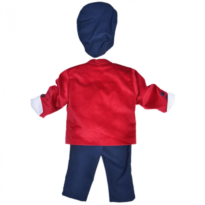 Costum elegant din 5 piese pentru baieti Krasnal C101123-7, Rosu [2]