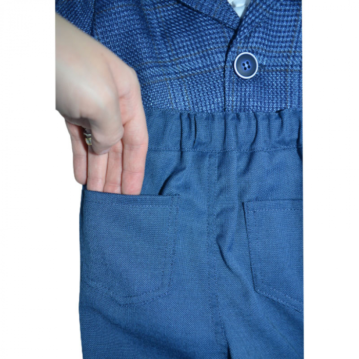 Costum elegant din 5 piese pentru baieti Krasnal C101123-8, Albastru [5]