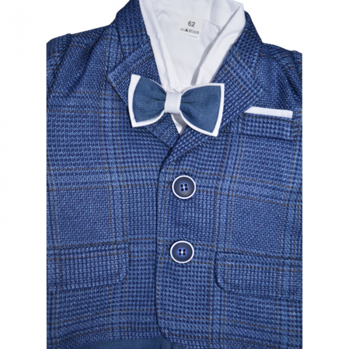 Costum elegant din 5 piese pentru baieti Krasnal C101123-8, Albastru [4]