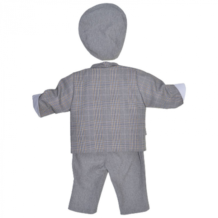 Costum elegant din 5 piese pentru baieti Krasnal C101123, Gri [2]
