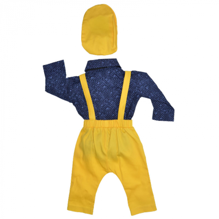 Costum elegant din 5 piese pentru baieti Micul Vip C030623-1, Galben [2]