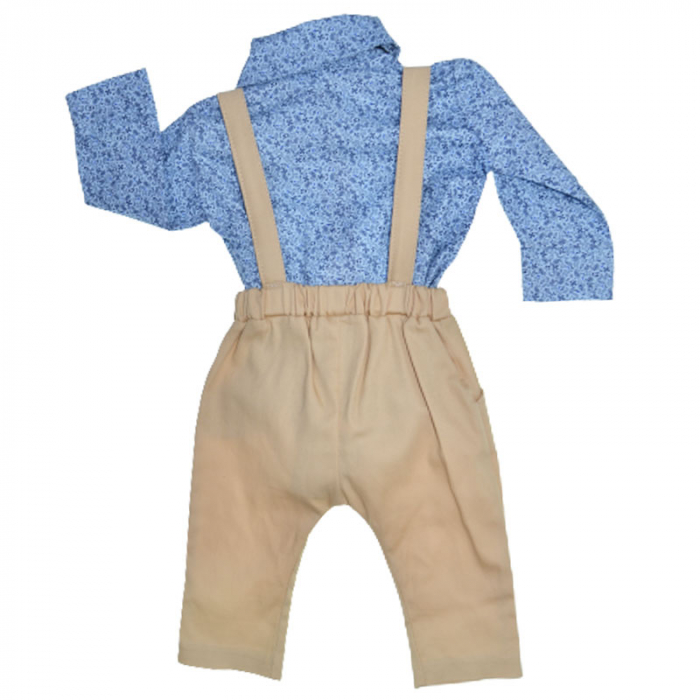Costum elegant din 5 piese pentru baieti Micul Vip C030623-2, Bej [2]