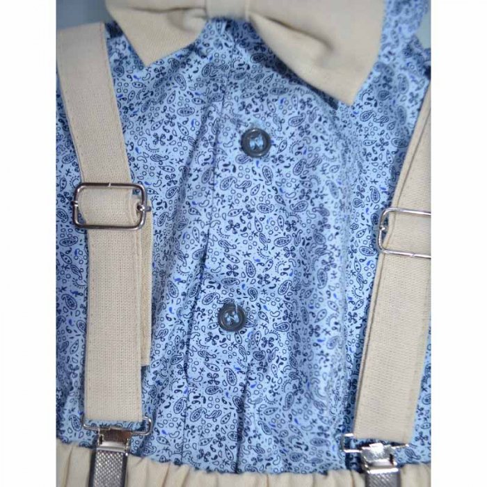 Costum elegant din 5 piese pentru baieti Micul Vip C030623-3, Crem [4]