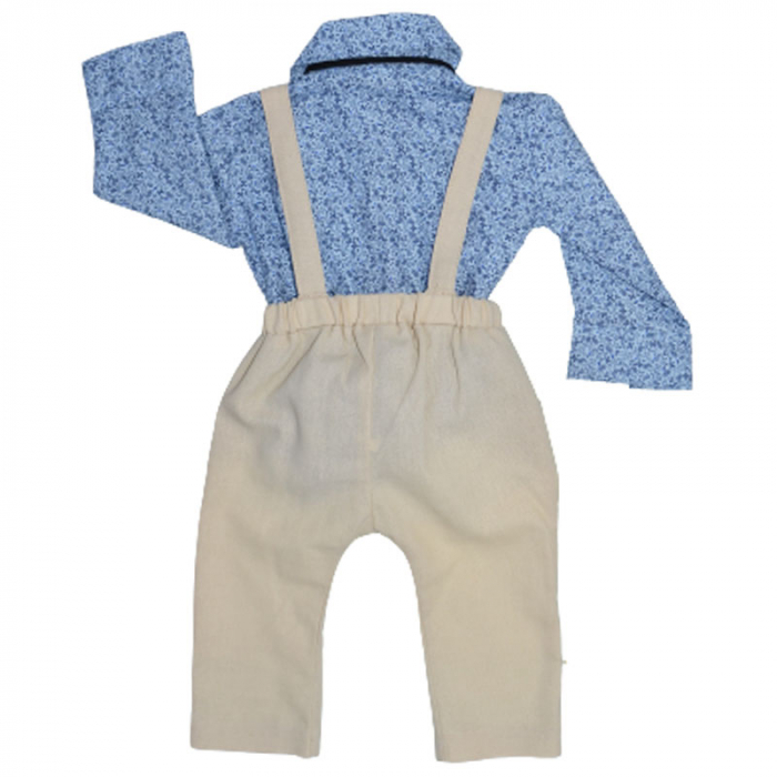 Costum elegant din 5 piese pentru baieti Micul Vip C030623-3, Crem [2]