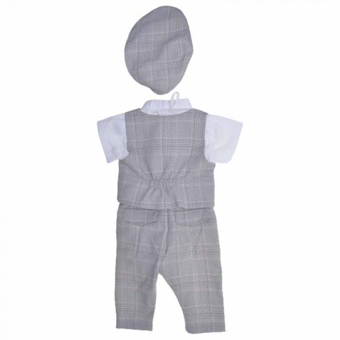 Costum elegant din 5 piese pentru baieti Christopher Baby Club 6819, Gri [2]