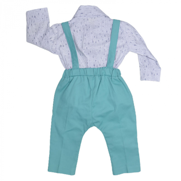 Costum elegant din 5 piese pentru baieti Micul Vip C030623, Verde [2]