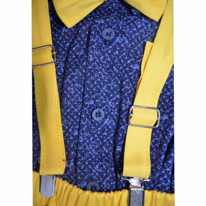 Costum elegant din 5 piese pentru baieti Micul Vip C030623-1, Galben [3]