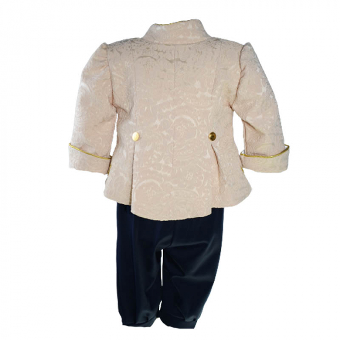 Costum elegant din 5 piese pentru baieti Dari Den 030323-CRMM, Crem [2]