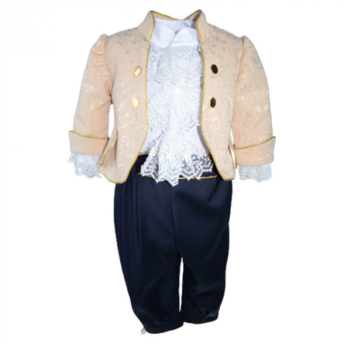 Costum elegant din 5 piese pentru baieti Dari Den 030323-CRMM, Crem [3]