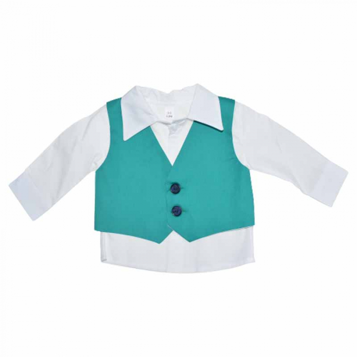 Costum elegant din 6 piese pentru baieti Gabrielle Design 030623-2, Verde [4]