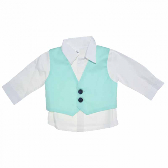 Costum elegant din 6 piese pentru baieti Gabrielle Design 030623-3, Turcoaz [4]