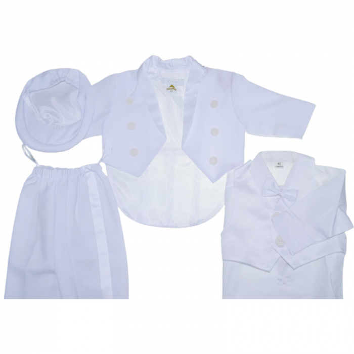 Costum elegant din 6 piese pentru baieti Krasnal C101123-9, Alb [3]