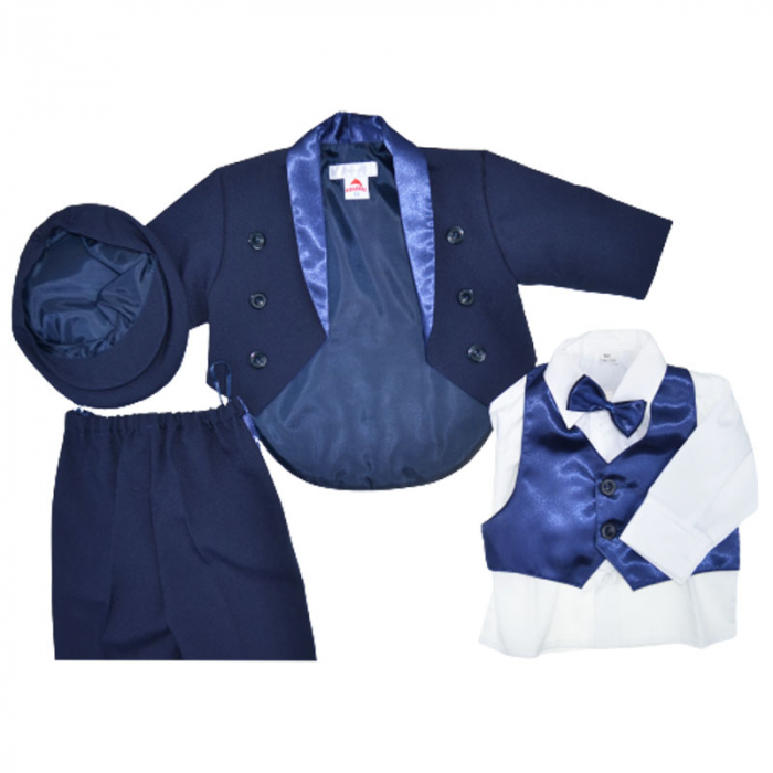 Costum elegant din 6 piese pentru baieti Krasnal C101123-13, Bleumarin [3]