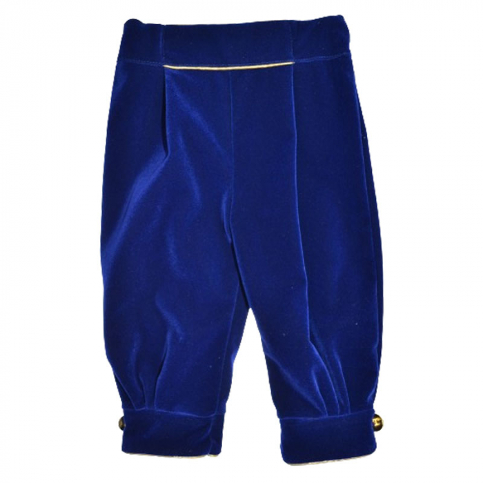 Costum elegant din catifea 5 piese pentru baieti Duomar 240124, Bleumarin [10]