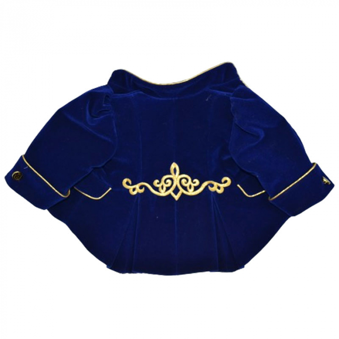 Costum elegant din catifea 5 piese pentru baieti Duomar 240124, Bleumarin [9]