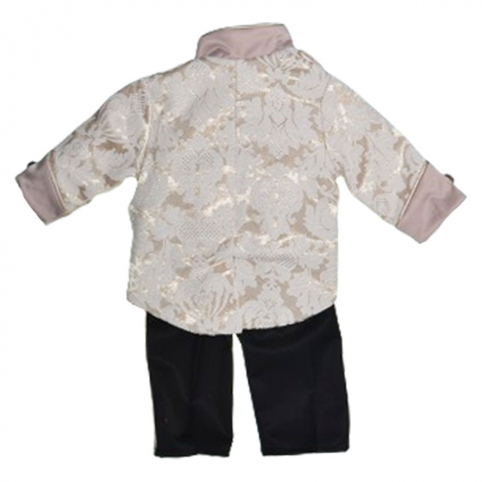 Costum elegant din catifea 4 piese pentru baieti Duomar 240124-2, Bej [2]