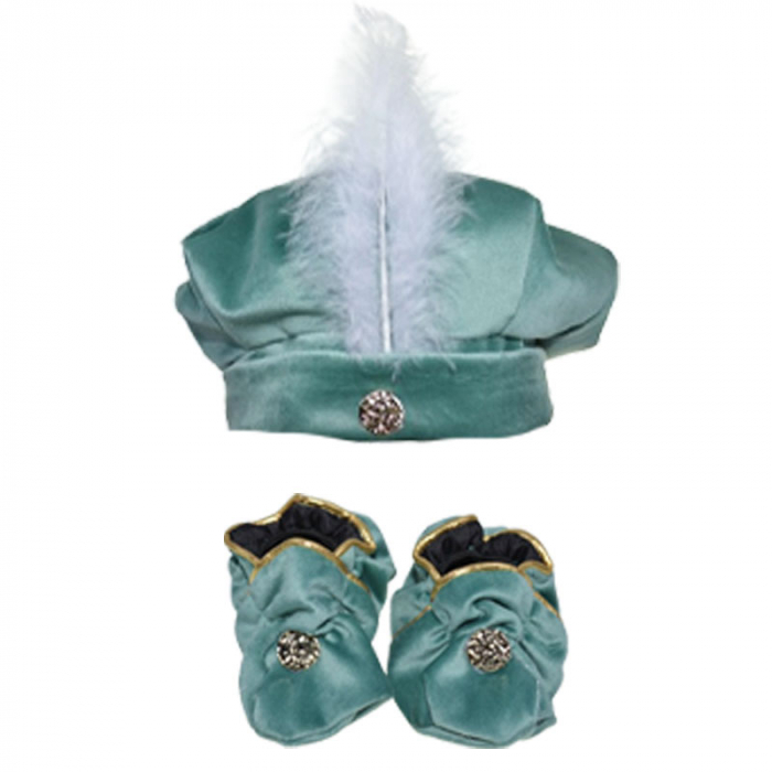 Costum elegant din catifea 5 piese pentru baieti Duomar 240124-1, Verde [7]