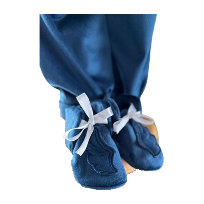 Costum elegant din catifea, pentru botez, 5 piese, pentru baieti, Mini Junior CA52427A-0, Albastru [3]