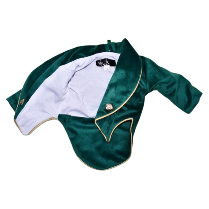 Costum elegant din catifea, pentru botez, 5 piese, pentru baieti, Mini Junior CA52427V-0, Verde [7]