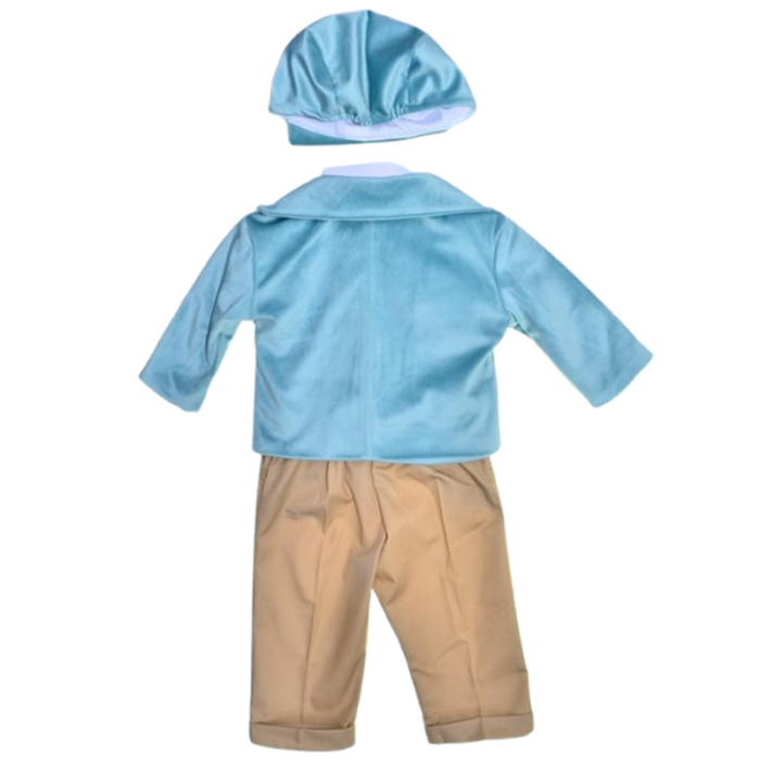 Costum elegant din catifea, pentru botez, 5 piese, pentru baieti, Mini Junior C1511T-0, Turcoaz [2]