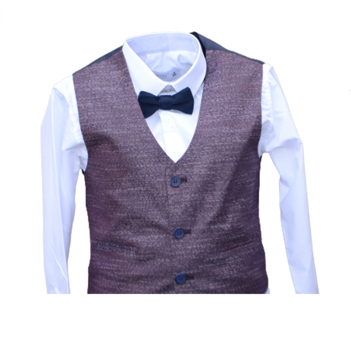 Costum elegant pentru baieti LA Kids 1533, Mov [6]
