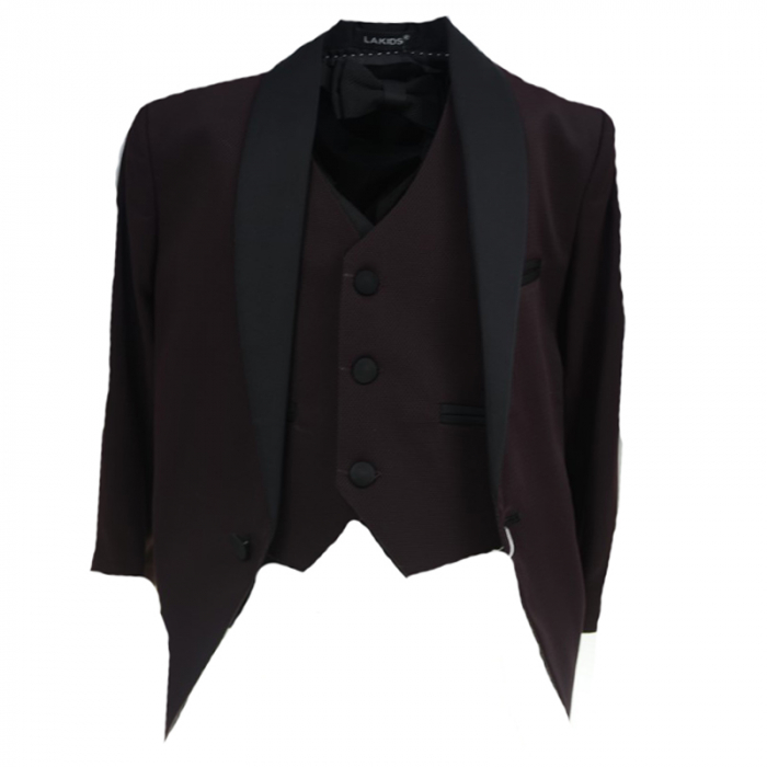 Costum elegant pentru baieti LA Kids CE-4-116, Visiniu [7]