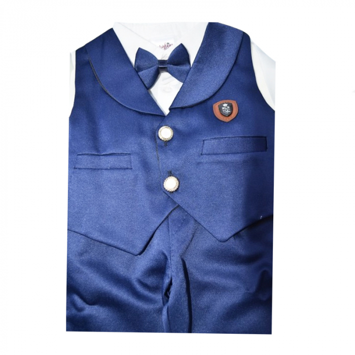 Costum pentru botez din 5 piese pentru baieti Babylia CBBLYA-05, Albastru [4]