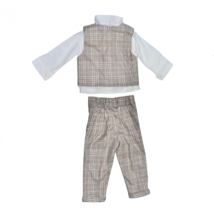 Costum din 5 piese pentru baieti Mini Junior SET-3650, Bej [3]