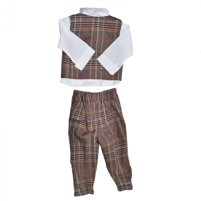 Costum din 5 piese pentru baieti Mini Junior CBTZ-3635, Maro [3]