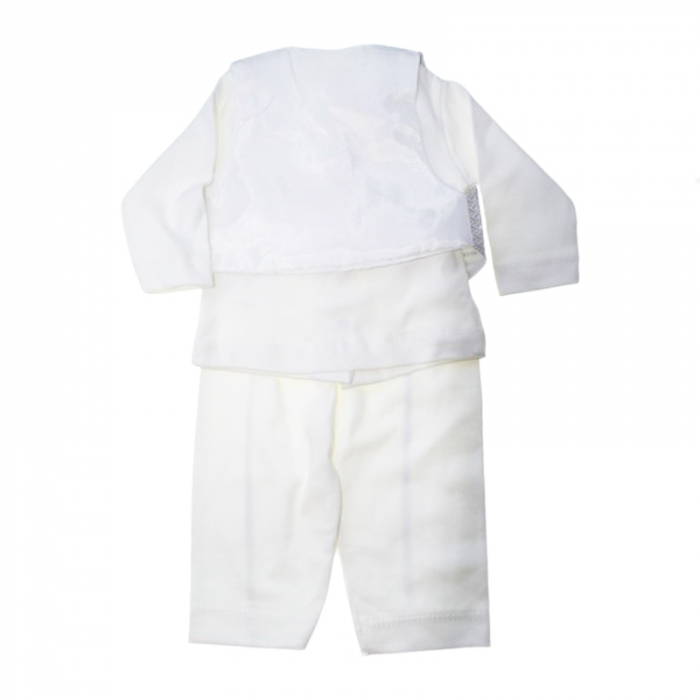 Costum pentru botez din 7 piese pentru baieti Babylia CBBLYA-01, Alb [2]