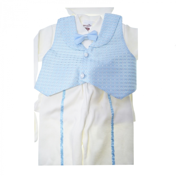 Costum pentru botez din 7 piese pentru baieti Babylia CBBLYA-02, Alb [2]